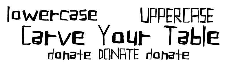 Carve Your Table Font