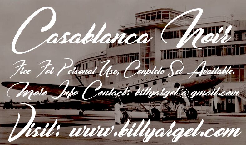 Casablanca Noir Schriftart