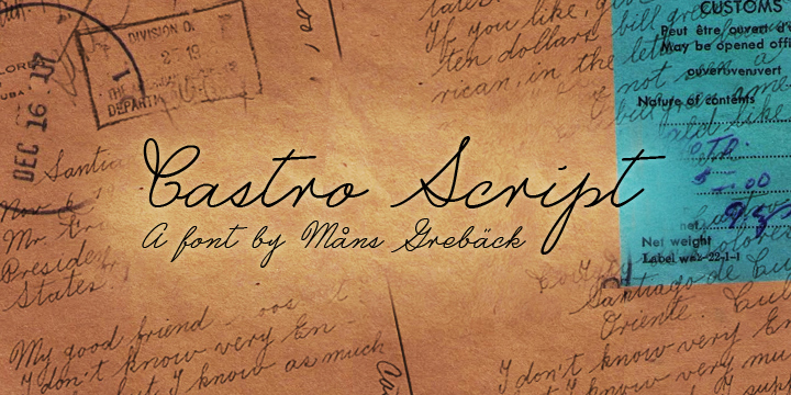Castro Script Carattere