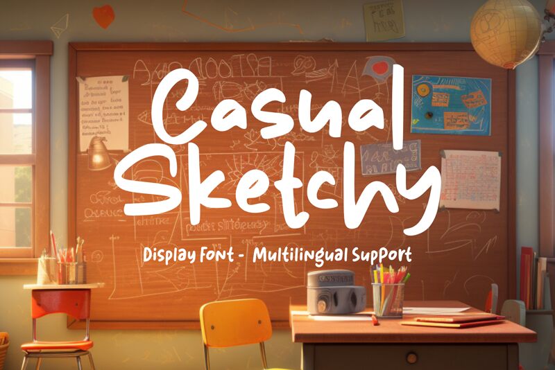 Casual Sketchy Schriftart