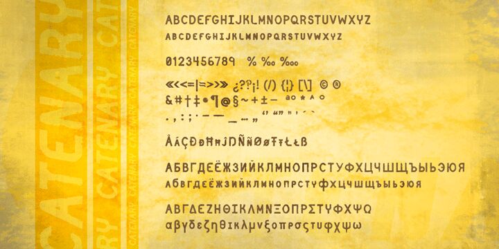 Catenary Stamp Schriftart