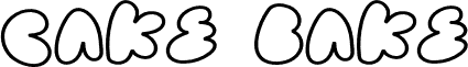 Preview of the Cake Bake Outline Demo font