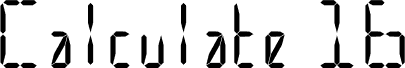 Calculate 16 Even