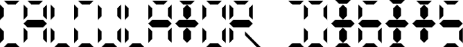 Preview of the Calculator Digits 2.0 Regular font