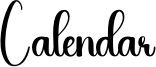 Preview of the Calendar font