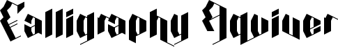 Calligraphy Aquiver Regular