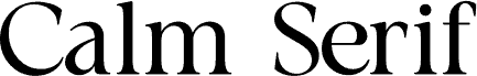 Calm Serif police