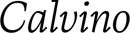 CalvinoTrial Light Italic font