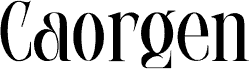 Caorgen Personal Use Only шрифт
