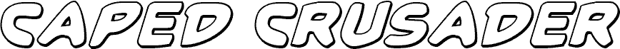 Preview of the Caped Crusader 3D Italic font