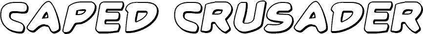 Preview of the Caped Crusader 3D Semi-Italic font