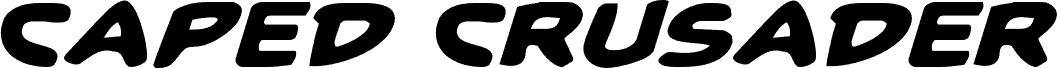 Preview of the Caped Crusader Expanded Italic font