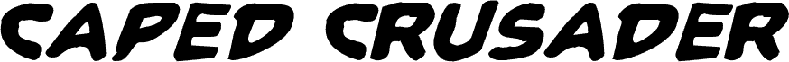 Preview of the Caped Crusader Warped Italic font