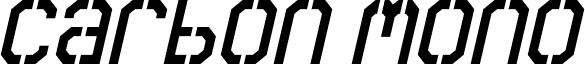 Preview of the Carbon Mono Italic font