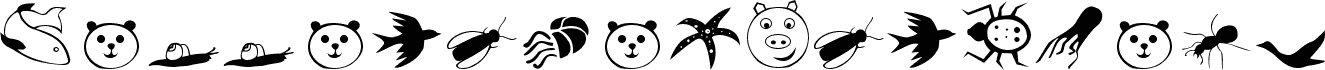 Podgląd czcionki Carr Animal Dingbats