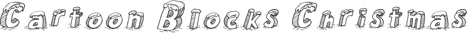 Cartoon Blocks Christmas Italic