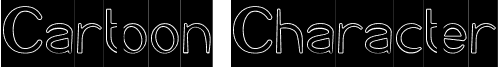 Vorschau der Schriftart Cartoon Character-Hollow-Invers