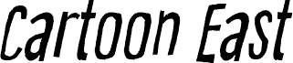 Cartoon East Italic шрифт
