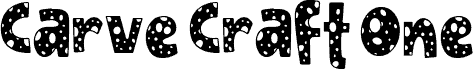 Preview of the Carve Craft One font