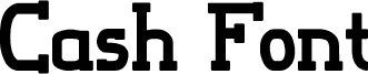 Preview of the Cash Font font