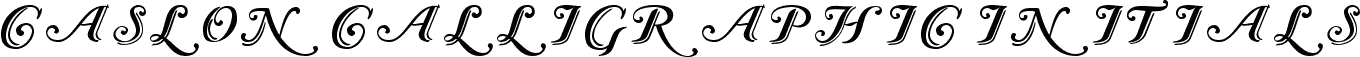 Caslon Calligraphic Initials