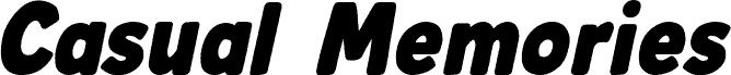 Casual Memories Bold Italic шрифт
