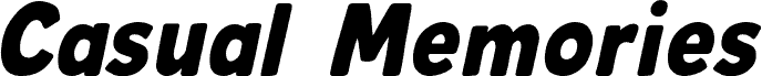 Casual Memories Italic шрифт