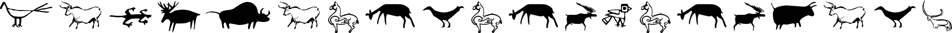 Preview of the CavePaintingDingbats font