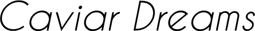 Caviar Dreams Italic