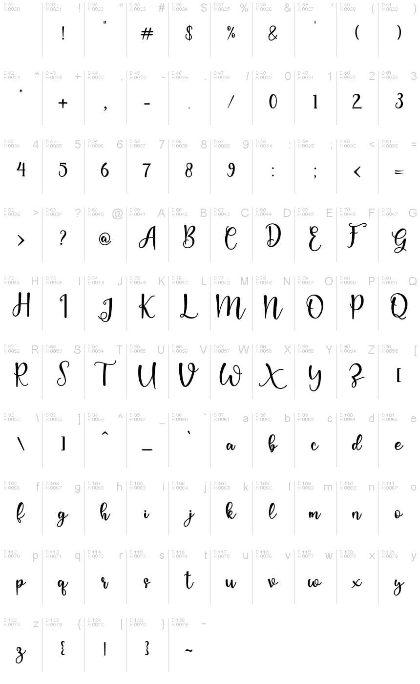  calya  font