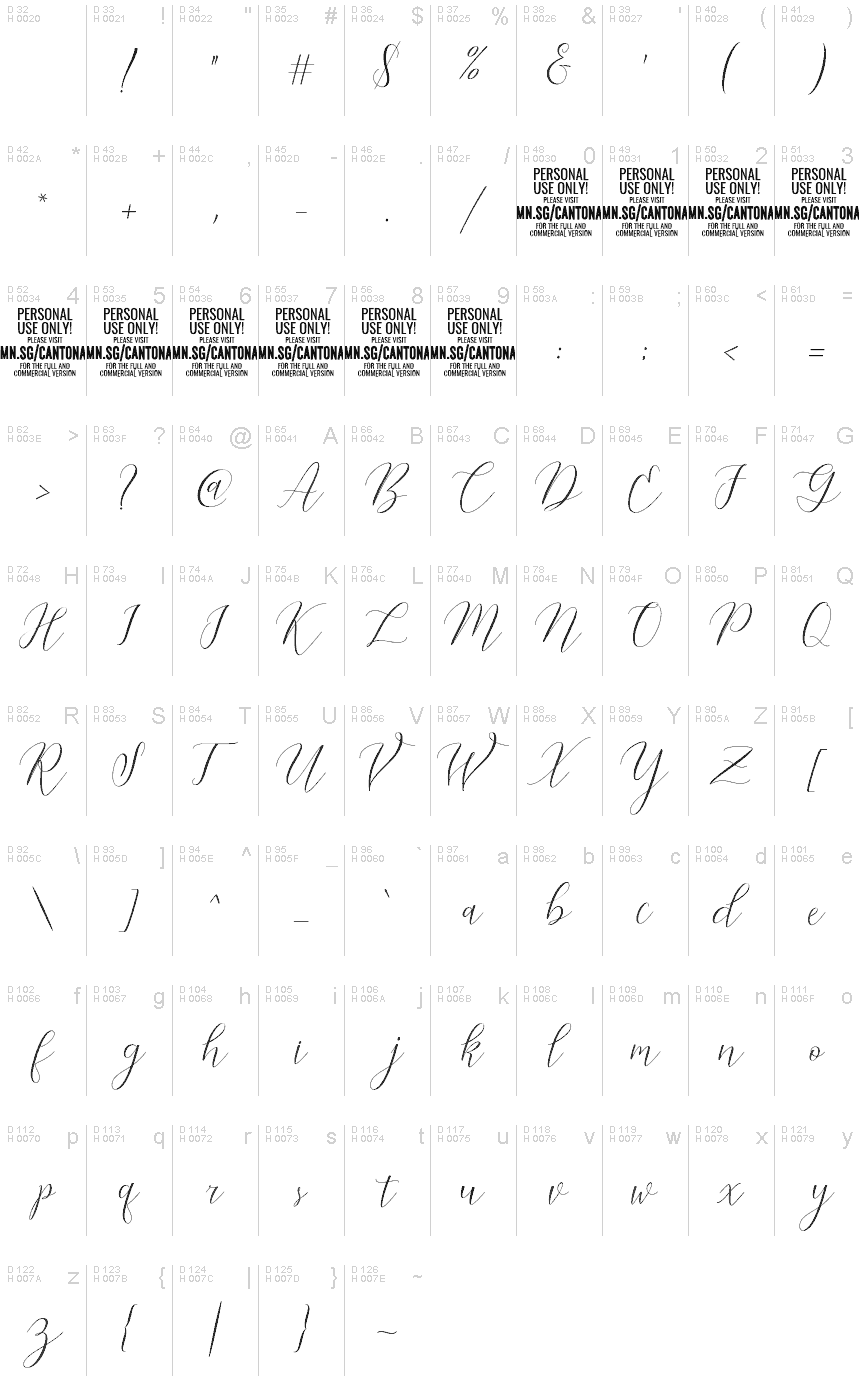 CantonaScript font