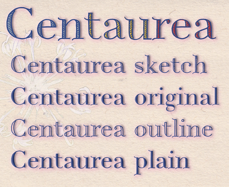 Centaurea الخط