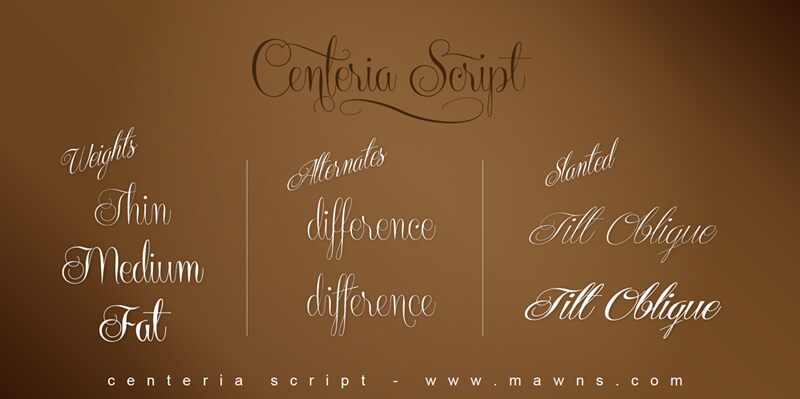 Centeria Script Schriftart