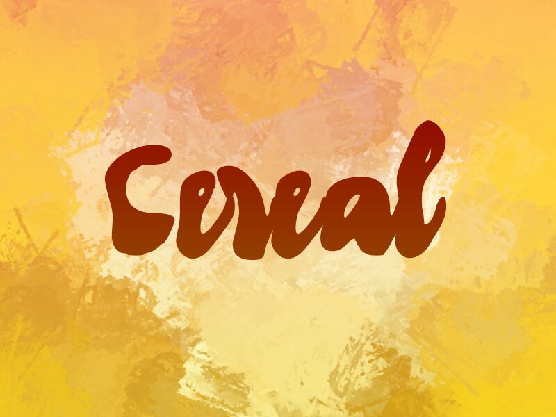 c Cereal Schriftart