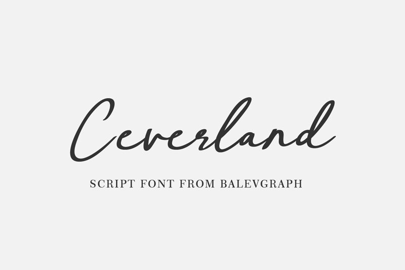 Ceverland Schriftart