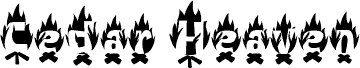 Cedar Heaven Fire font