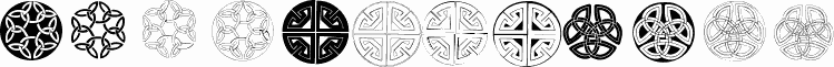 Preview of the Celtic Circledings font