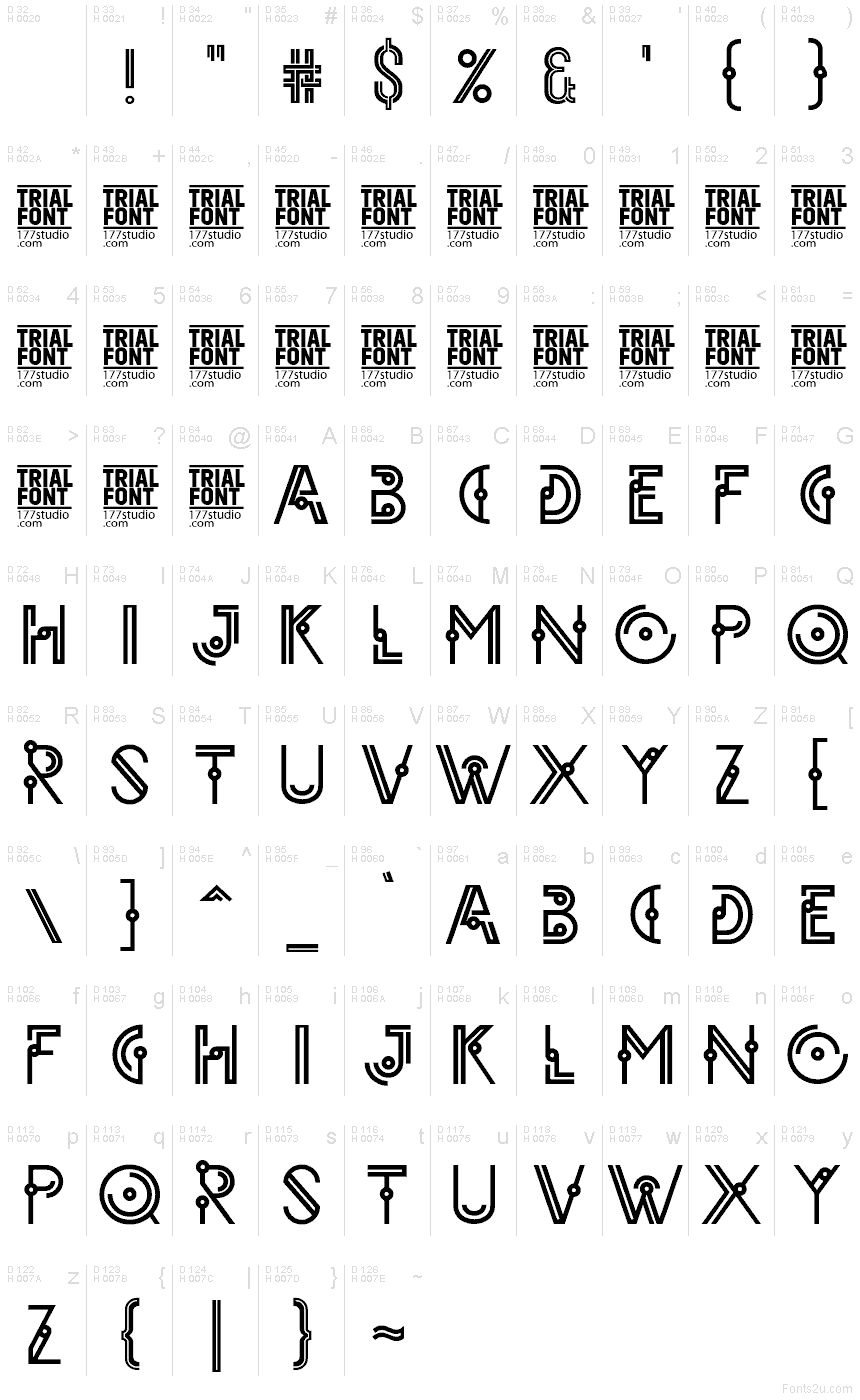 Latim básico - Mapa de caracteres