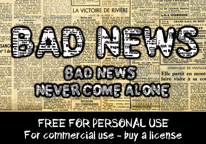 CF Bad News Czcionka