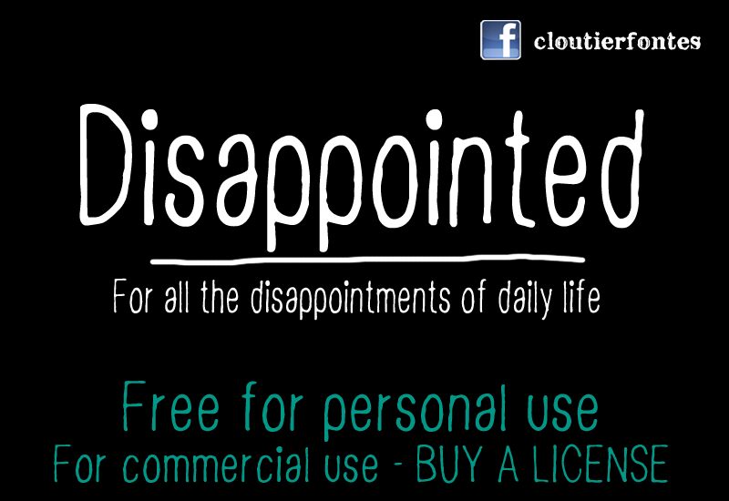 CF Disappointed Schriftart