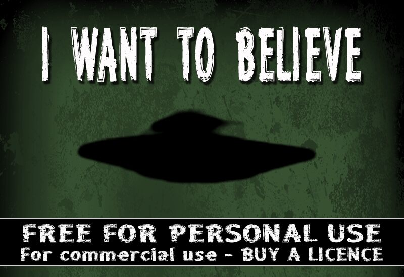 CF I want to believe Schriftart