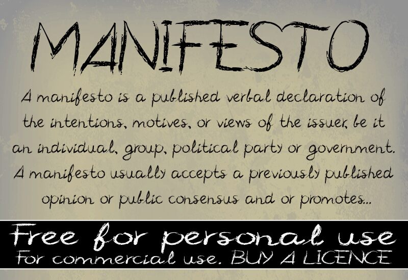 CF Manifesto Carattere