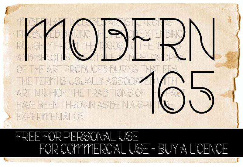 CF Modern 165 Schriftart