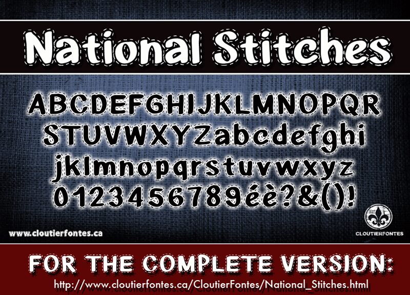 CF National Stitches Czcionka