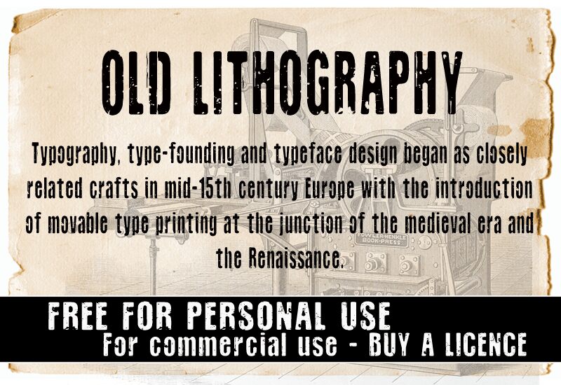 CF Old Lithography الخط