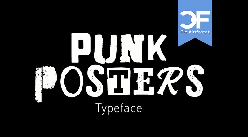 CF Punk Posters Schriftart