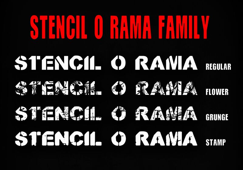 CF Stencil O Rama Stamp Carattere