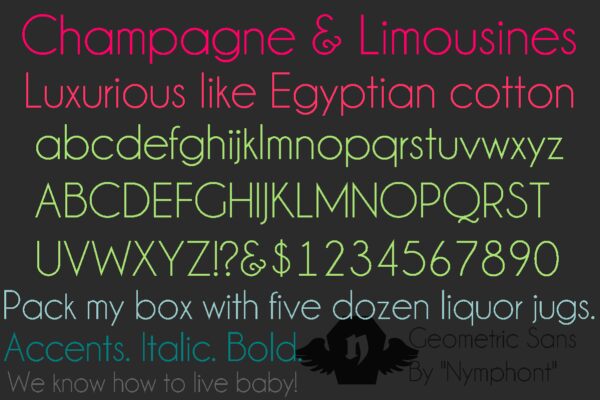 Champagne & Limousines Font