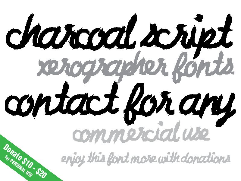 CharcoalScript Carattere