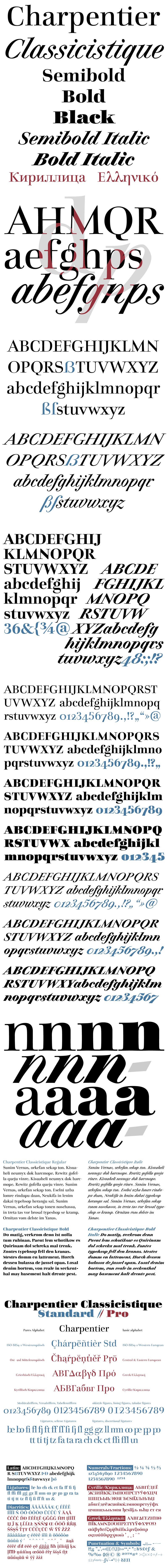 Charpentier Classicistique Schriftart